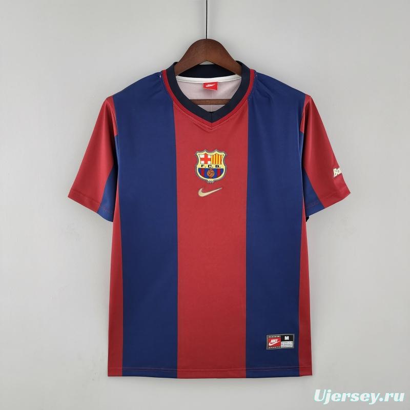 Retro 98/99 Barcelona Home  Soccer Jersey