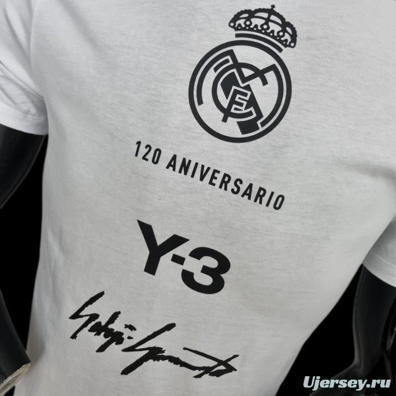 22/23 Real Madrid Y3 White T-Shirts #0056