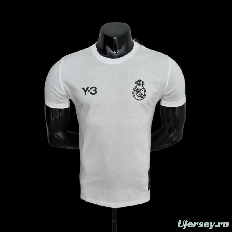 22/23 Real Madrid Y3 White T-Shirts #0056