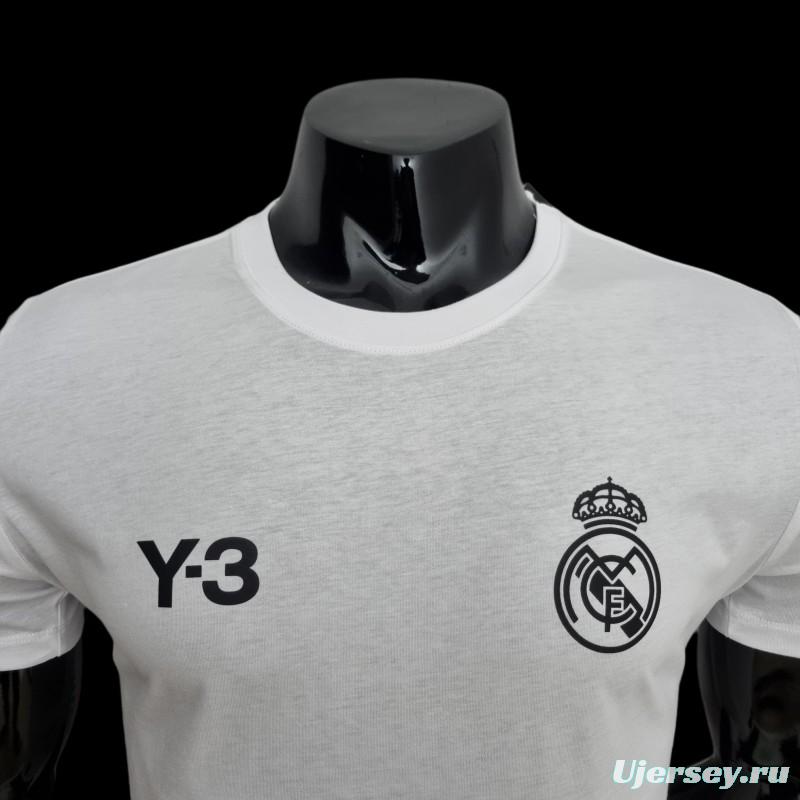 22/23 Real Madrid Y3 White T-Shirts #0056