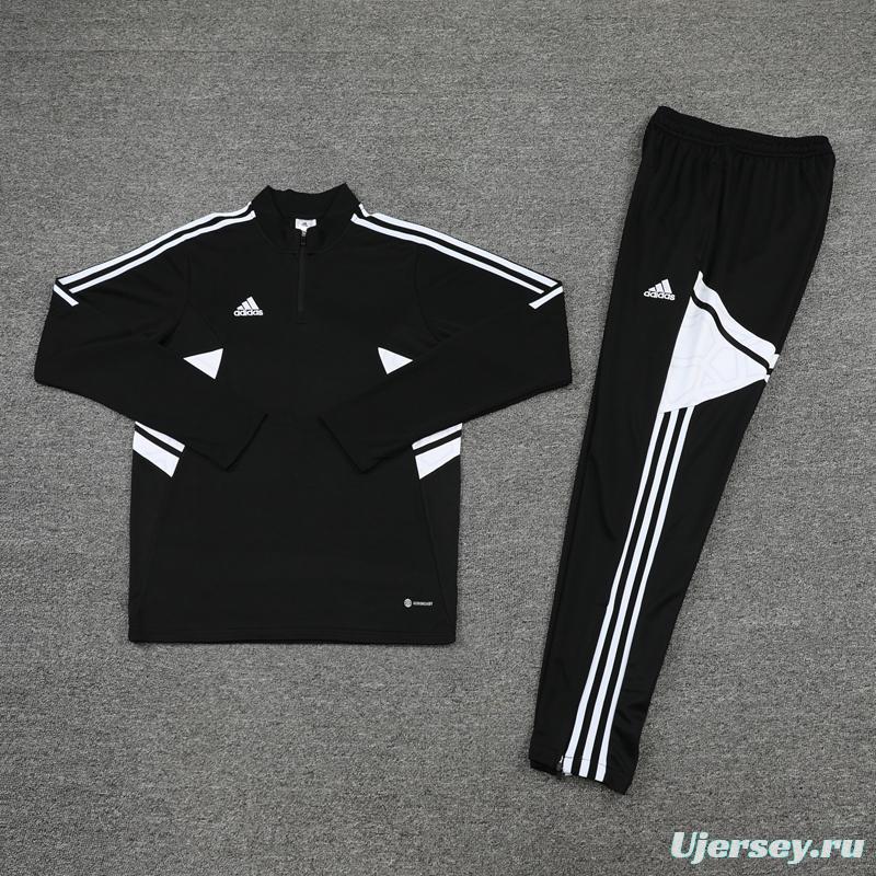 22./23 Adidas Black Half Zipper Tracksuit