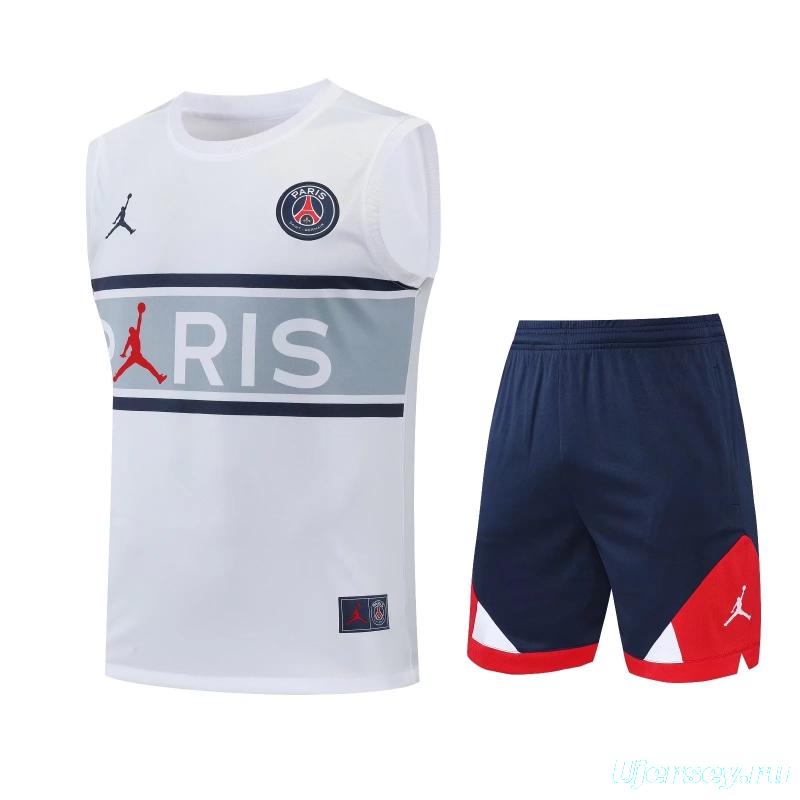 22/23PSG White Grey BArsenal Pre-match Training Jersey Vest