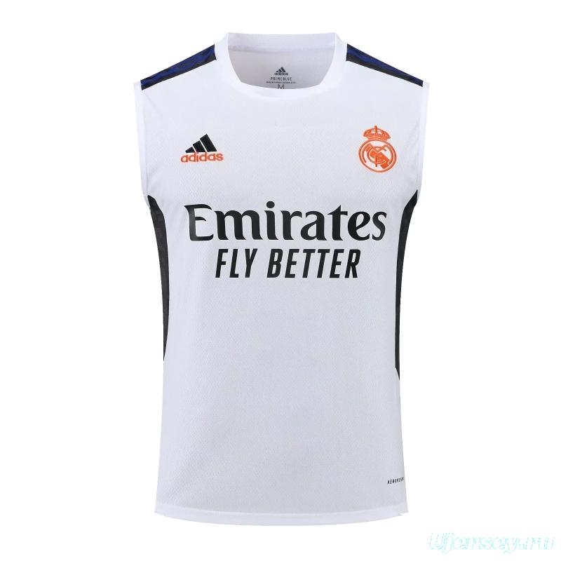 22/23 Real Madrid Pre-match Training Jersey White Vest