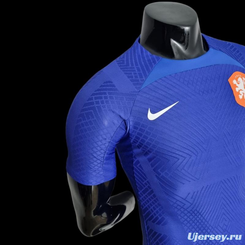 Player Version 2022 Netherlands Training Jersey Blue