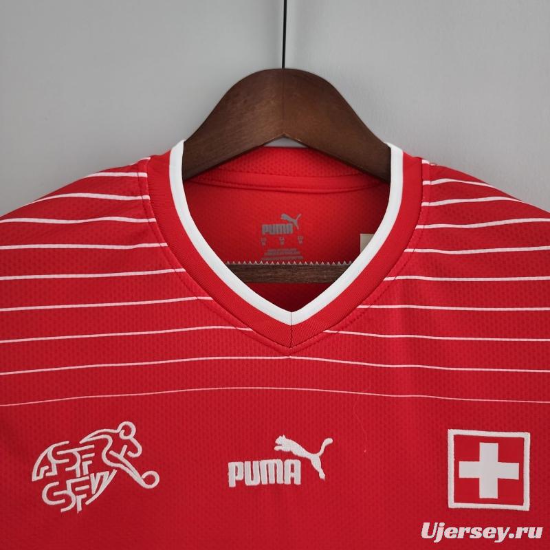 2022 Switzerland Home Soccer Jersey