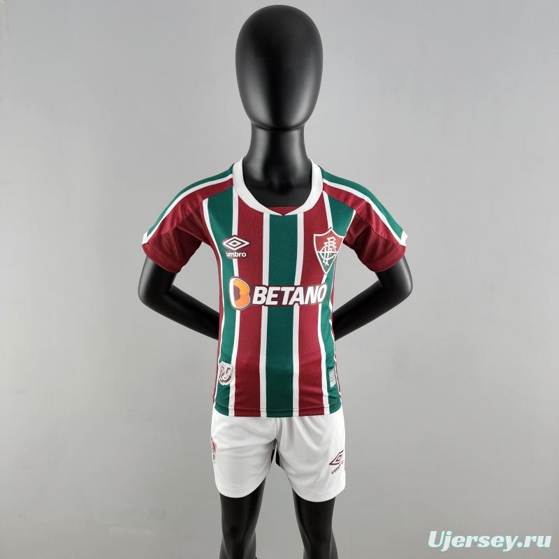 22/23 Kids Kit Fluminense Home Size16-28 Soccer Jersey