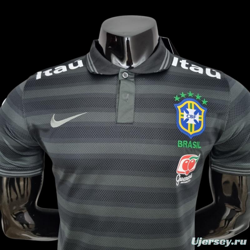 Brazil Polo Black Stripe