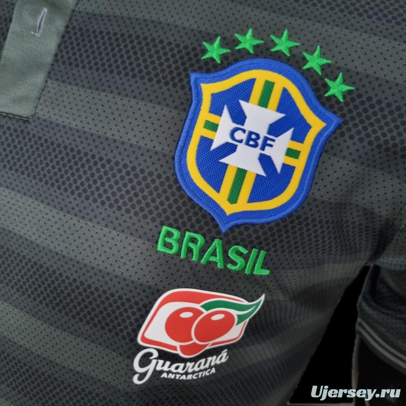 Brazil Polo Black Stripe