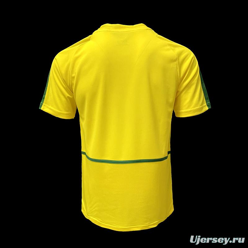 Retro 2002 Brazil Home Soccer Jersey