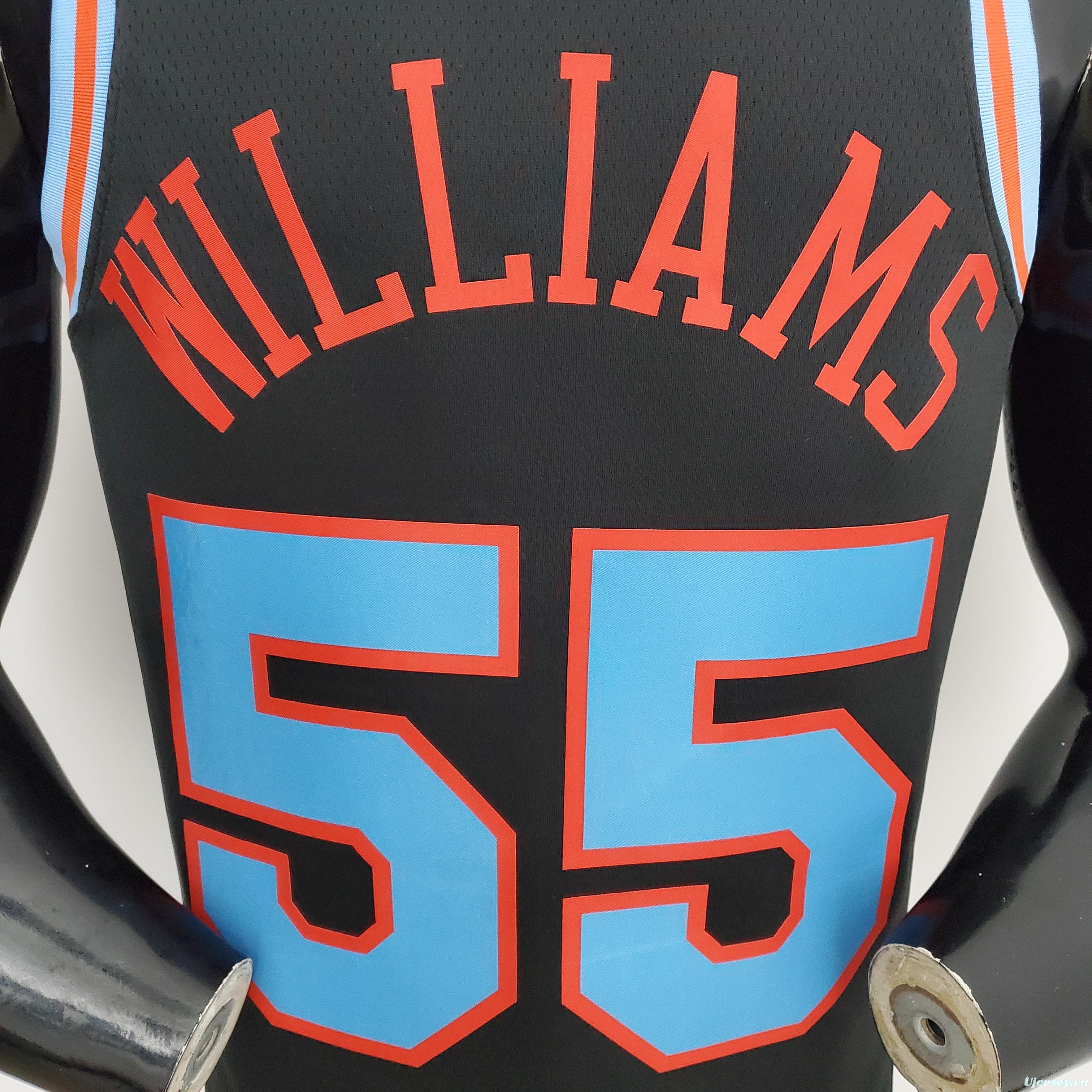 NBA 2021 Kings Williams#55 Black City Edition Jersey