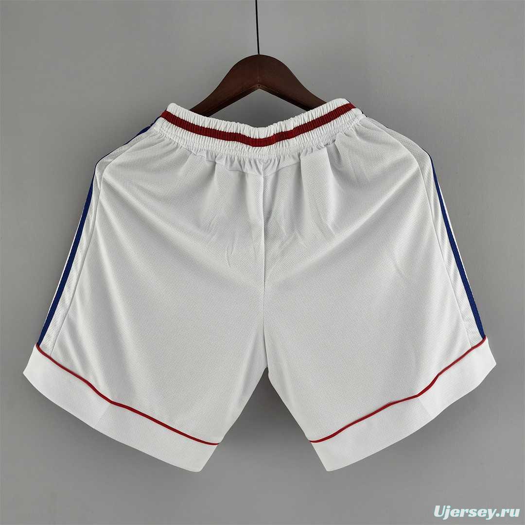 Retro 1998 France Home White Shorts