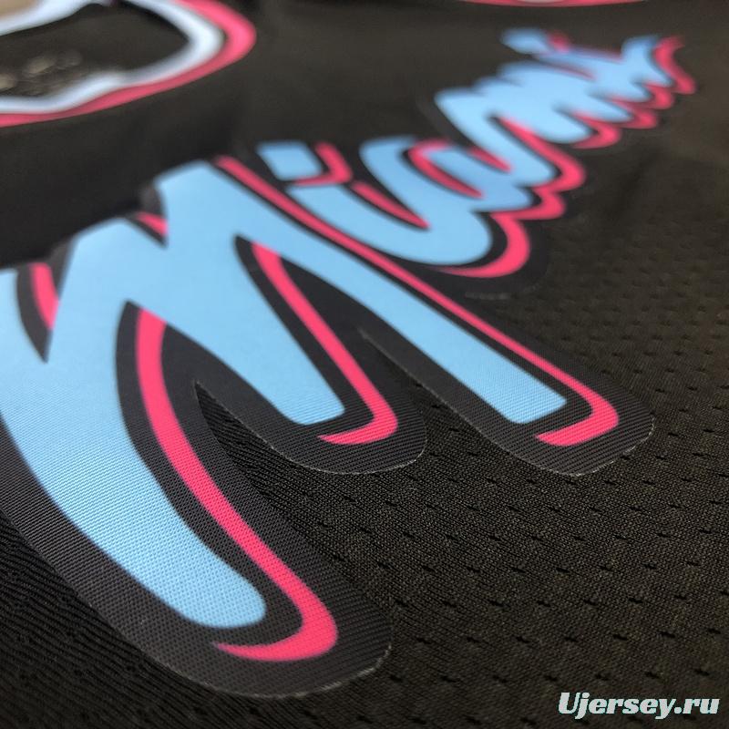 2019-20 NBA Heat Pressed Men's Black Miami Heat #22 Jimmy Butler City Edition Jersey