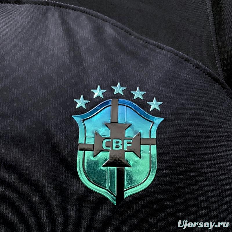 2022 Brazil Black Concept Black Jersey