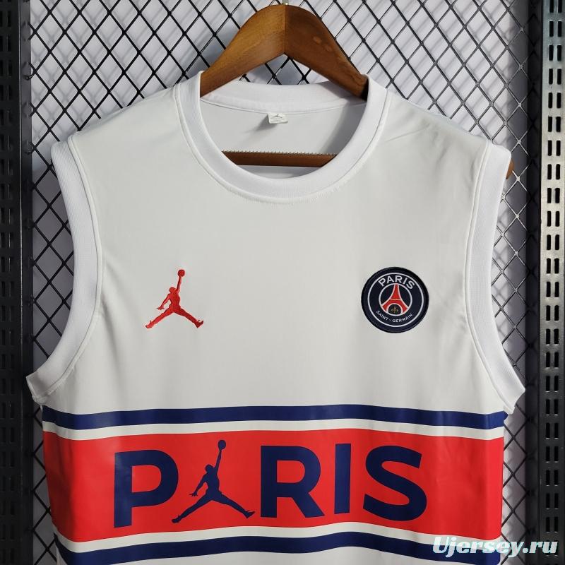 22/23PSG Jordan Paris White Vest Top Jersey