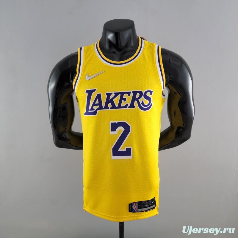 75th Anniversary IRVING #2 Los Angeles Lakers Yellow NBA Jersey