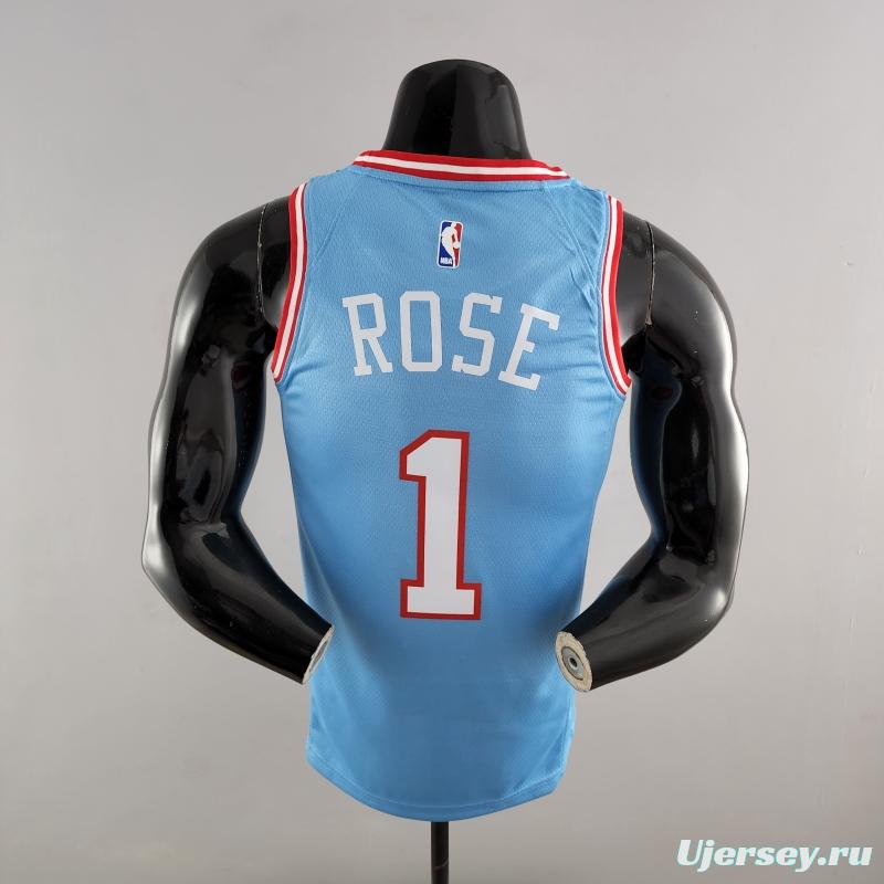 Chicago Bulls ROSE#1 Blue NBA Jersey