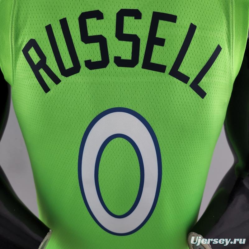 Minnesota Timberwolves RUSSELL#0 Air Jordan NBA Jersey Blue