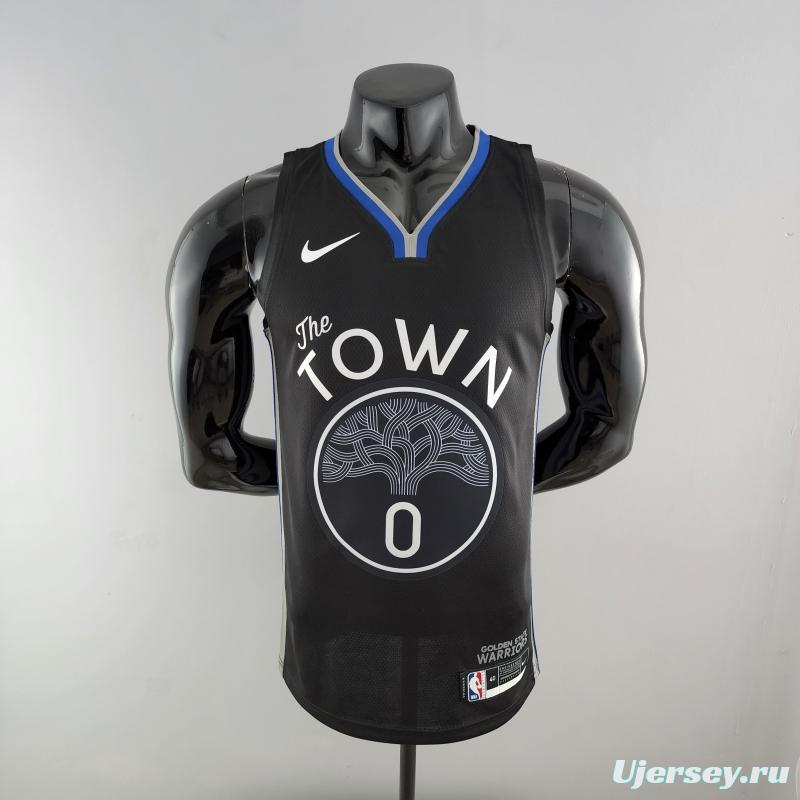 2020 PAYTON II#0 Warriors City Edition Black And Grey NBA Jersey