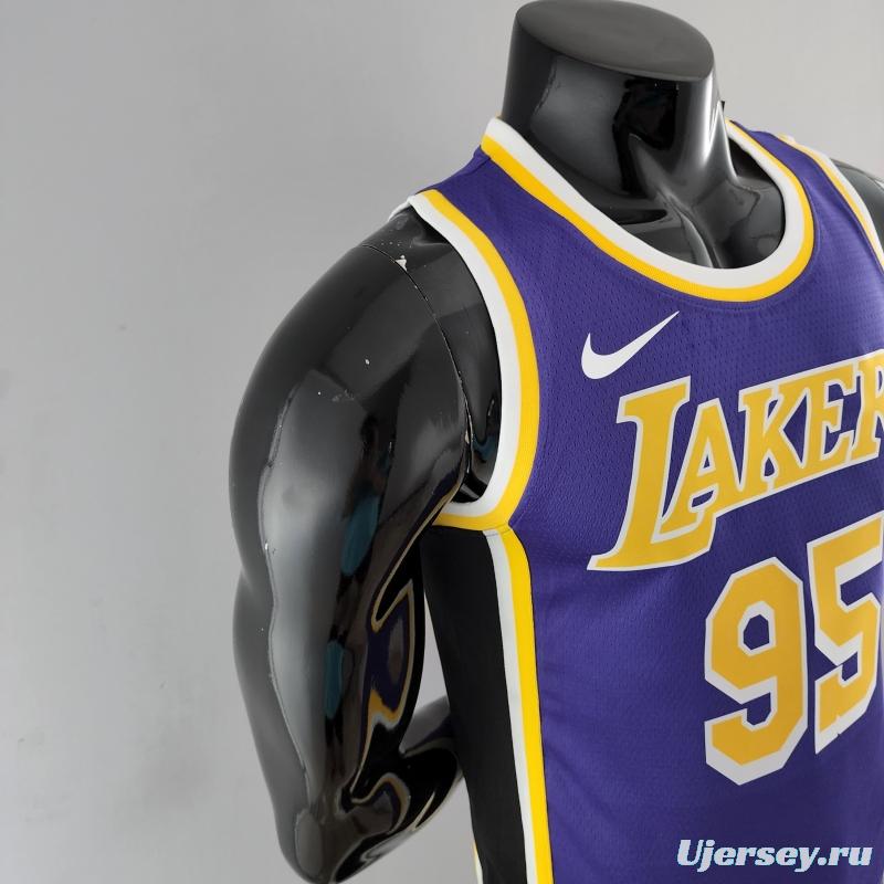 TOSCANO #95 Los Angeles Lakers Purple NBA Jersey