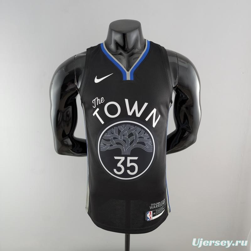 2020 DURANT #35 Warriors City Edition Black &amp; Grey NBA Jersey