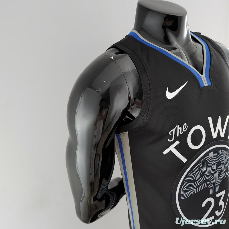 2020 GREEN #23 Warriors City Edition Black And Grey NBA Jersey