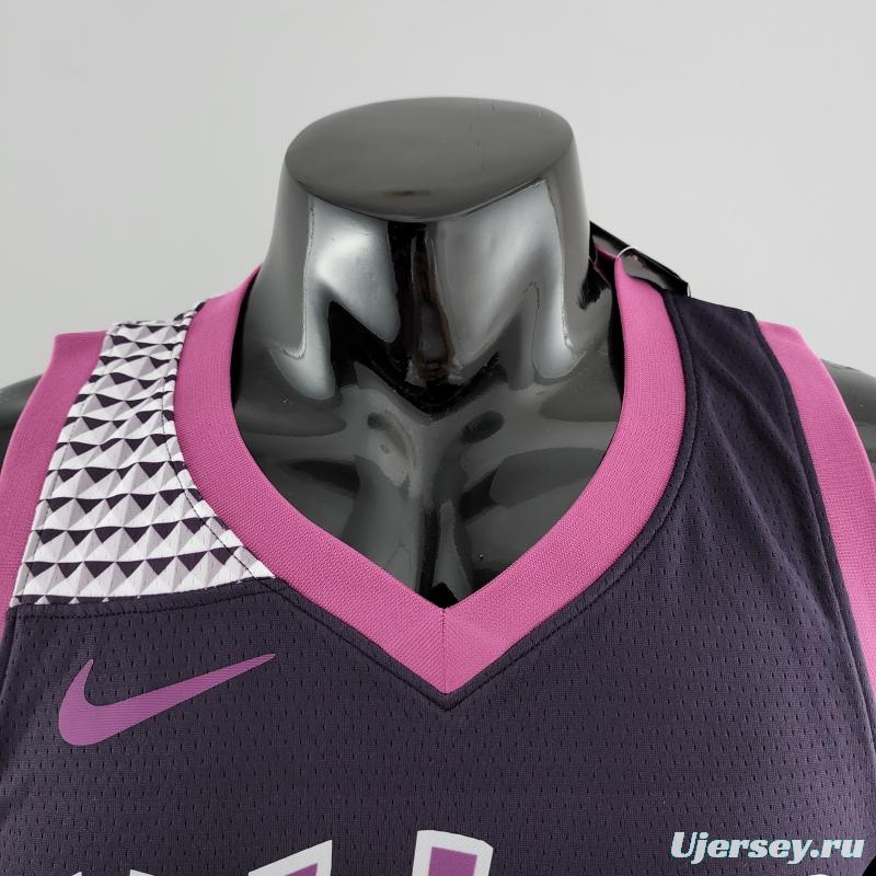 Minnesota Timberwolves TOWNS#32 Black And Purple NBA Jersey