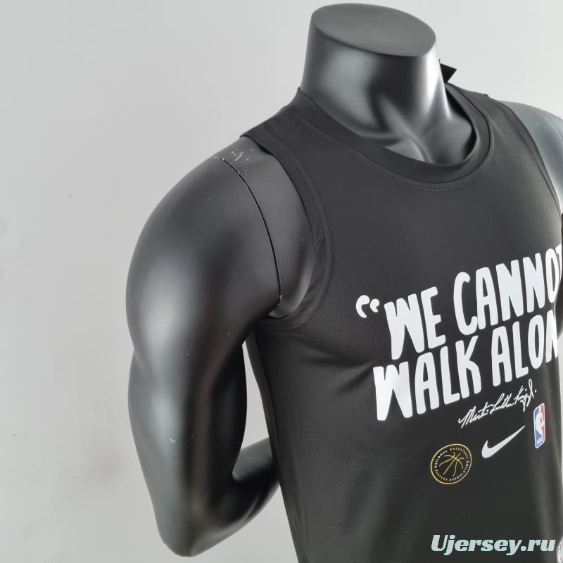 2022 Nike Black Vest Shirts "We Cannot Walk Alone"#K000204