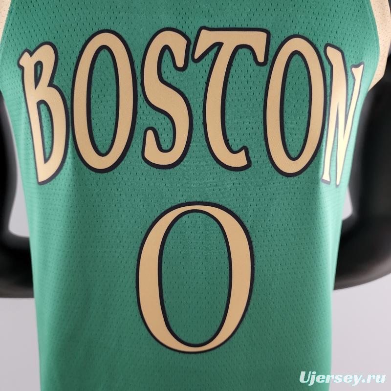 2020 Tatum #0 Boston Celtics City Edition Green NBA Jersey