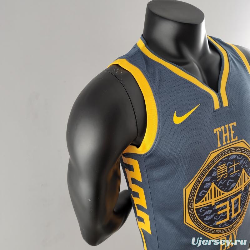 2018 Curry#30 Golden State Warriors Grey NBA Jersey
