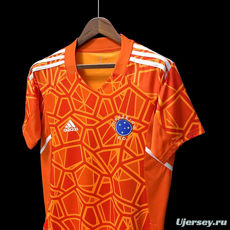 22/23 Cruzeiro Goalkeeper Orange Jersey