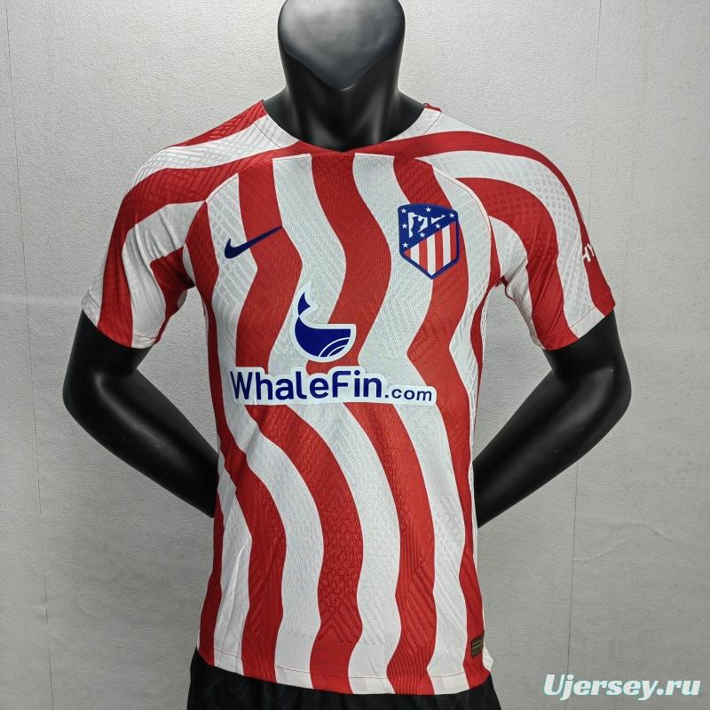 Player Version 22/23 Atletico Madrid Home Soccer Jersey