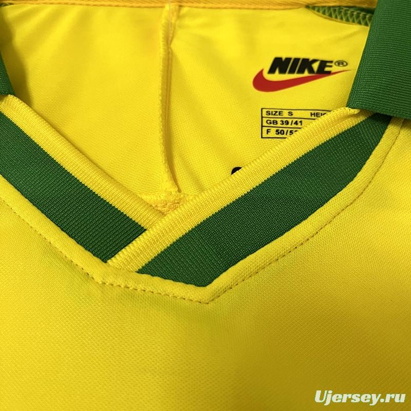 Retro 1997 Brazil Home Soccer Jersey