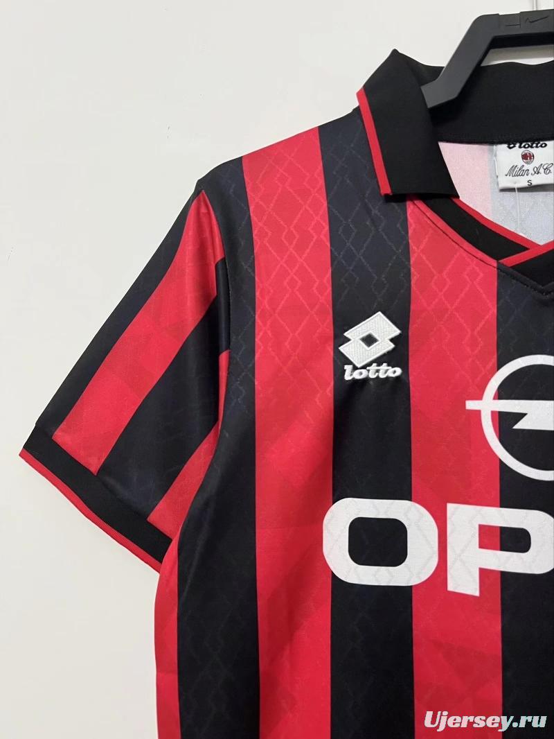 Retro 95/96AC Milan Home Soccer Jersey