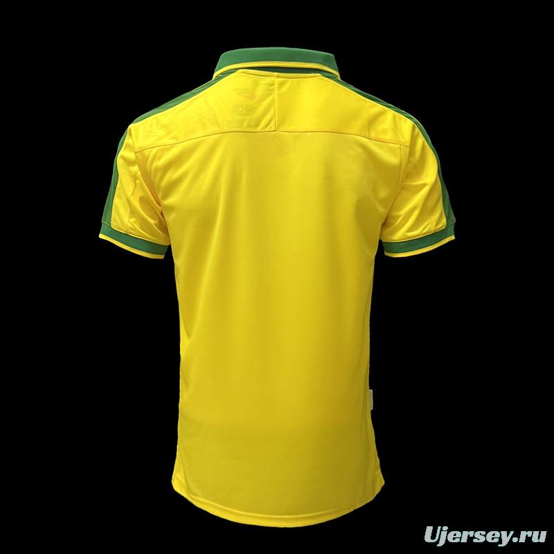 Retro 1997 Brazil Home Soccer Jersey