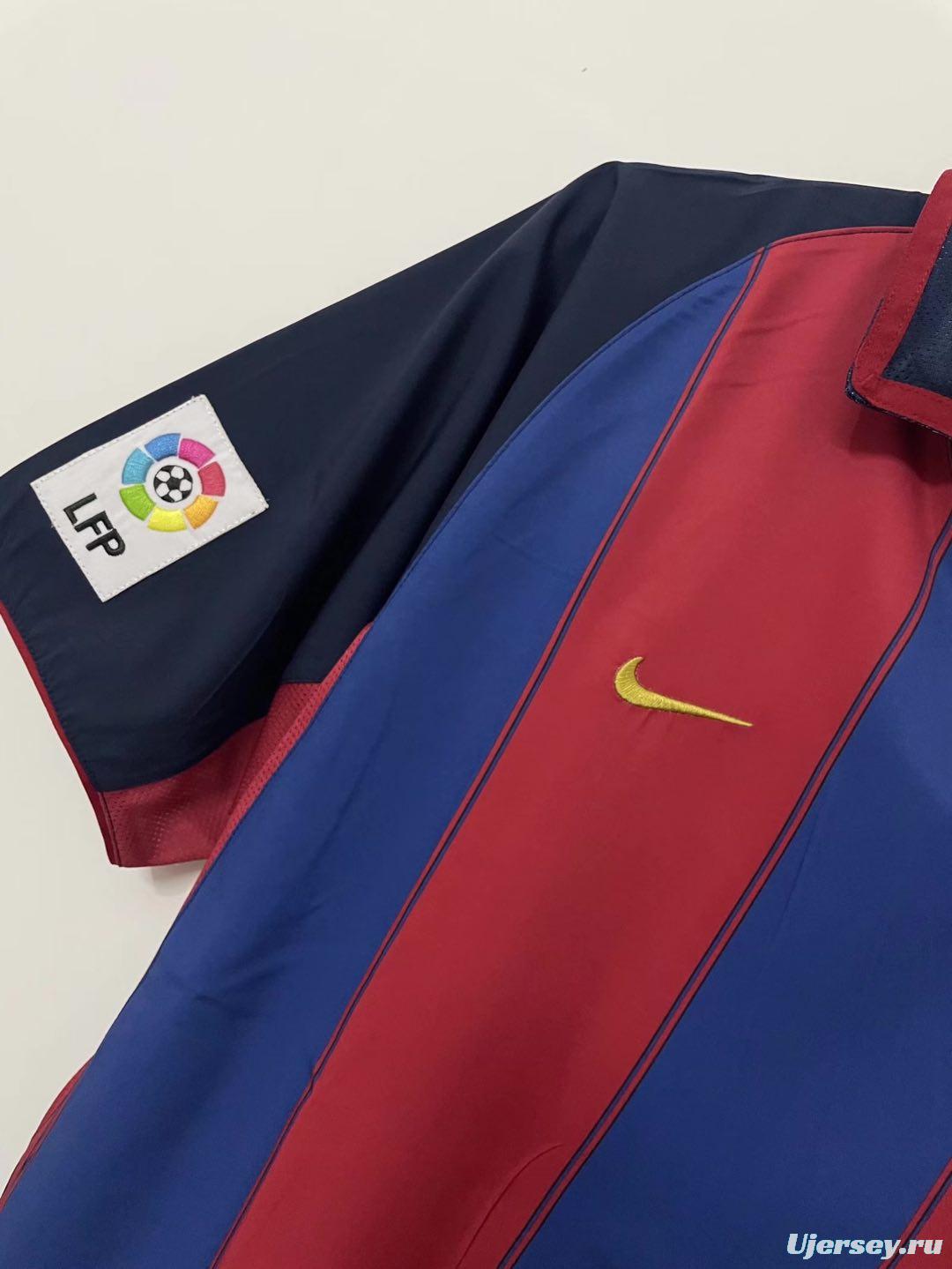 Retro 03/04 Barcelona Home Soccer Jersey