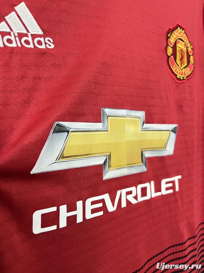 Retro 18/19 Manchester United Home Soccer Jersey