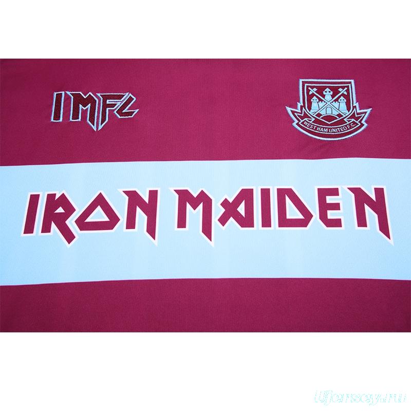 Retro 22/23 Iron Maiden X West Ham Wine/Blue Jersey