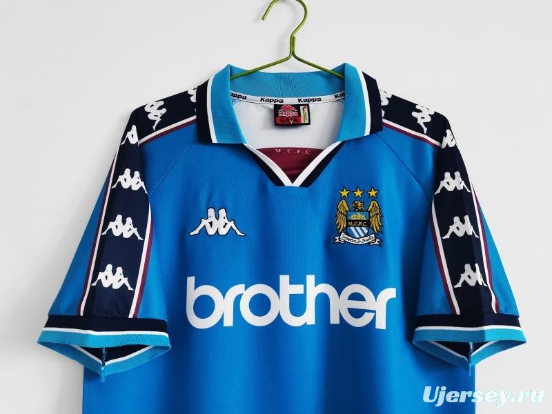 Retro 1997/99 Manchester City Home Soccer Jersey