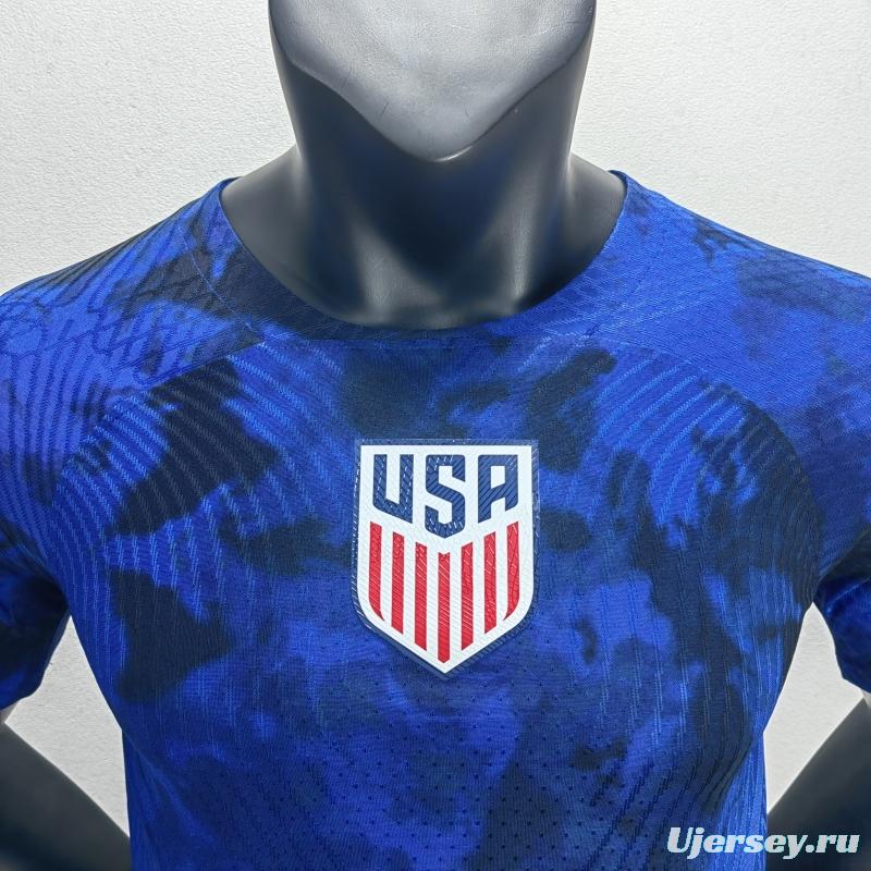 Player Version 2022 USA Away Soccer Jersey