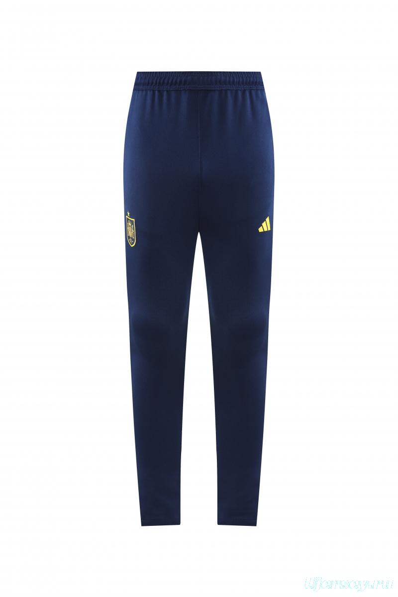 2022 Spain Navy Full Zipper Tracksuit