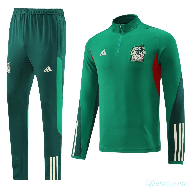 2022 Mexico Green Full Zipper Tracksuit