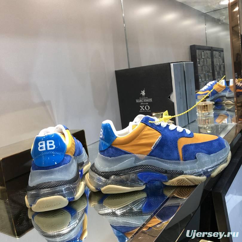 Men/Women Balenciaga Triple S 2.0 Sneaker Blue/Orange