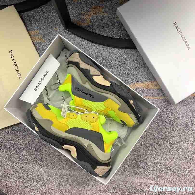 Men Balenciaga Triple-S Sneaker Multi-Color Green/Brown