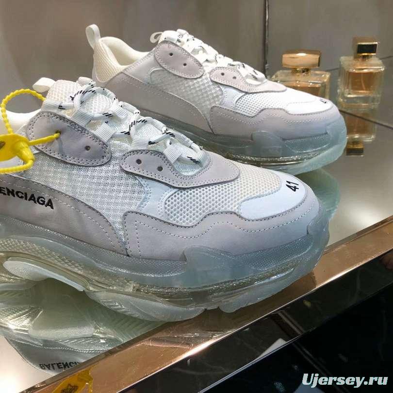 Men/Women Balenciaga Triple S MutiColor Clear Sole White Sneaker Item 6380380