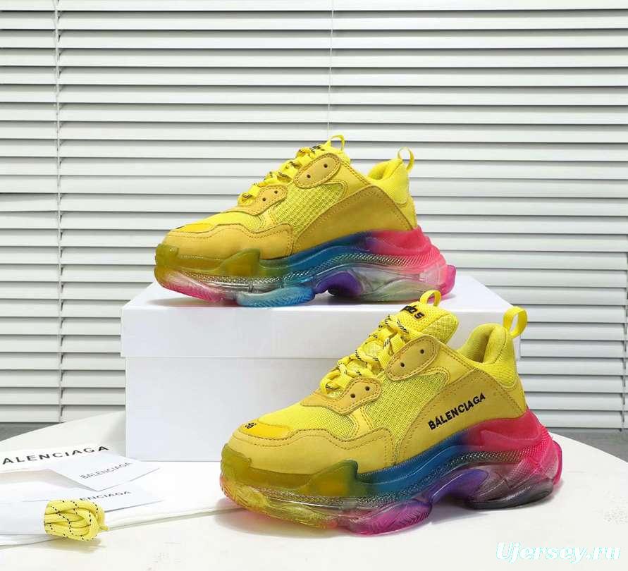 Men/Women Balenciaga Triple-S Sneaker 2 Color Yellow/White Item 6380340