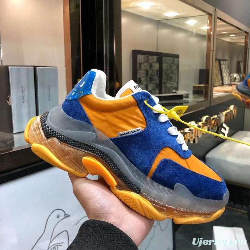 Men/Women Balenciaga Triple-S Sneaker Navy/Orange Item 6380340