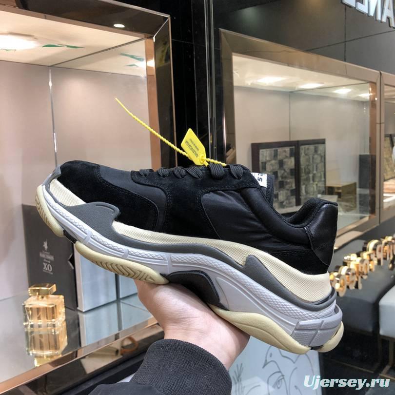 Men/Women Balenciaga Triple S Sneaker Black/Blue Sole Item 6380340