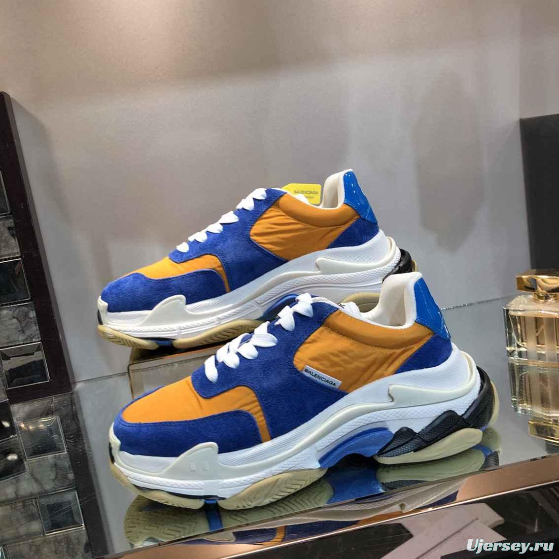 Men/Women Balenciaga Triple S Sneaker Navy/Brown Item 6380340