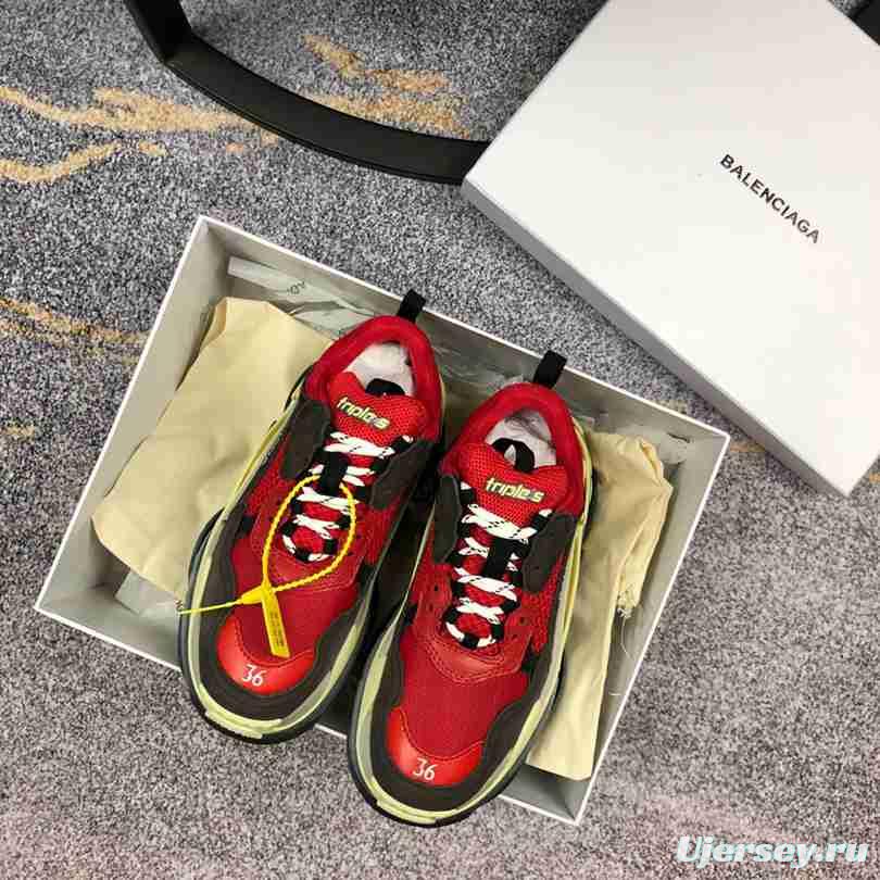 Men Balenciaga Triple-S Sneaker Black/Red