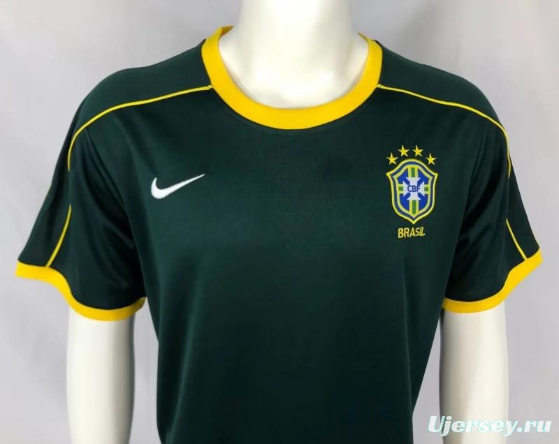 Retro 1998 Brazil Green Goalkeeper Jersey